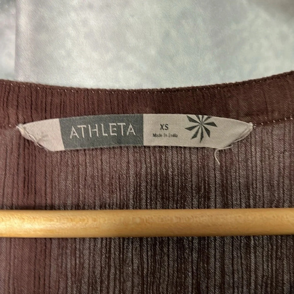 Athleta Brown and Cream 3/4 Sleeve Dress or Cover Up - size XS - Picture 8 of 10